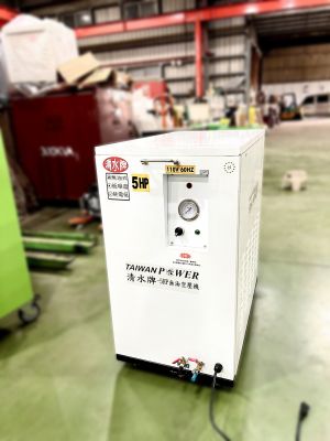 【TAIWAN POWER】清水牌 5HP 白色靜音無油空壓機+靜音箱(序號25871)  官方售價 $18,000元